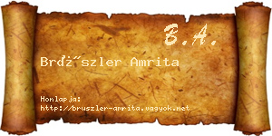 Brüszler Amrita névjegykártya